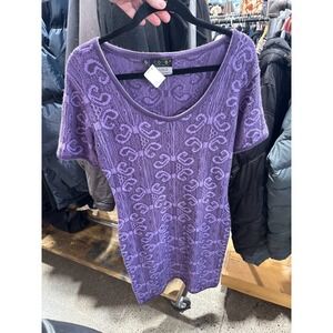 Coogi Australia Basics Purple Paisley Knit Short Sleeve Dress XL 
Y2K Rare bows